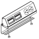 Legrand - Wiremold TS9999AXIL3BKCM Table Source Unit, Black